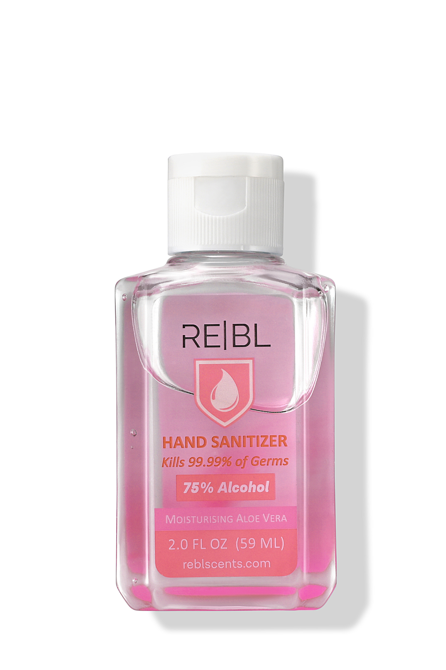 REBL Hand Sanitizer (4 Pack) | Moisturizing Aloe Vera | Pink