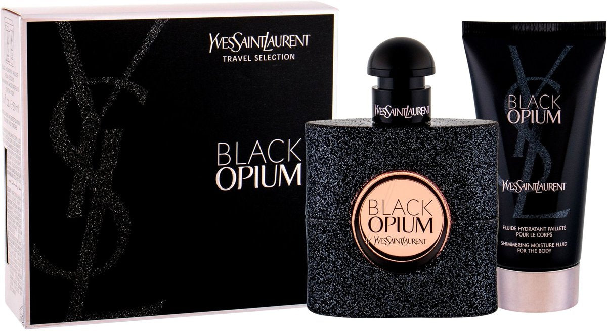 BLACK OPIUM WOMEN 2 PIECE GIFT SET - 1.6 OZ EAU DE PARFUM SPRAY by popular YVES SAINT LA