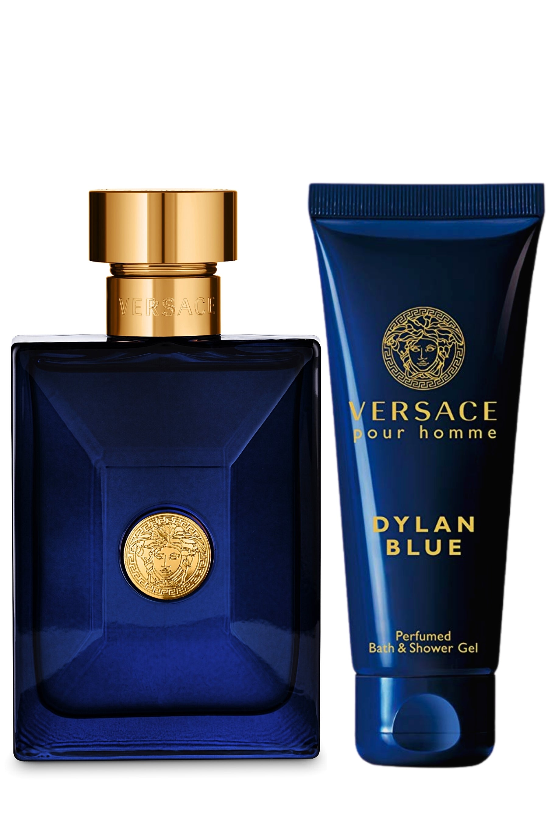 VERSACE DYLAN BLUE Cologne for MEN 2 pcs GIFT SET 3.4 oz EDT Spray + SHOWER  GEL