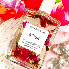 Rose Love Body Bath Oil & Rose Roll-on Perfume Oil – Hydra Bloom Beauty USA
